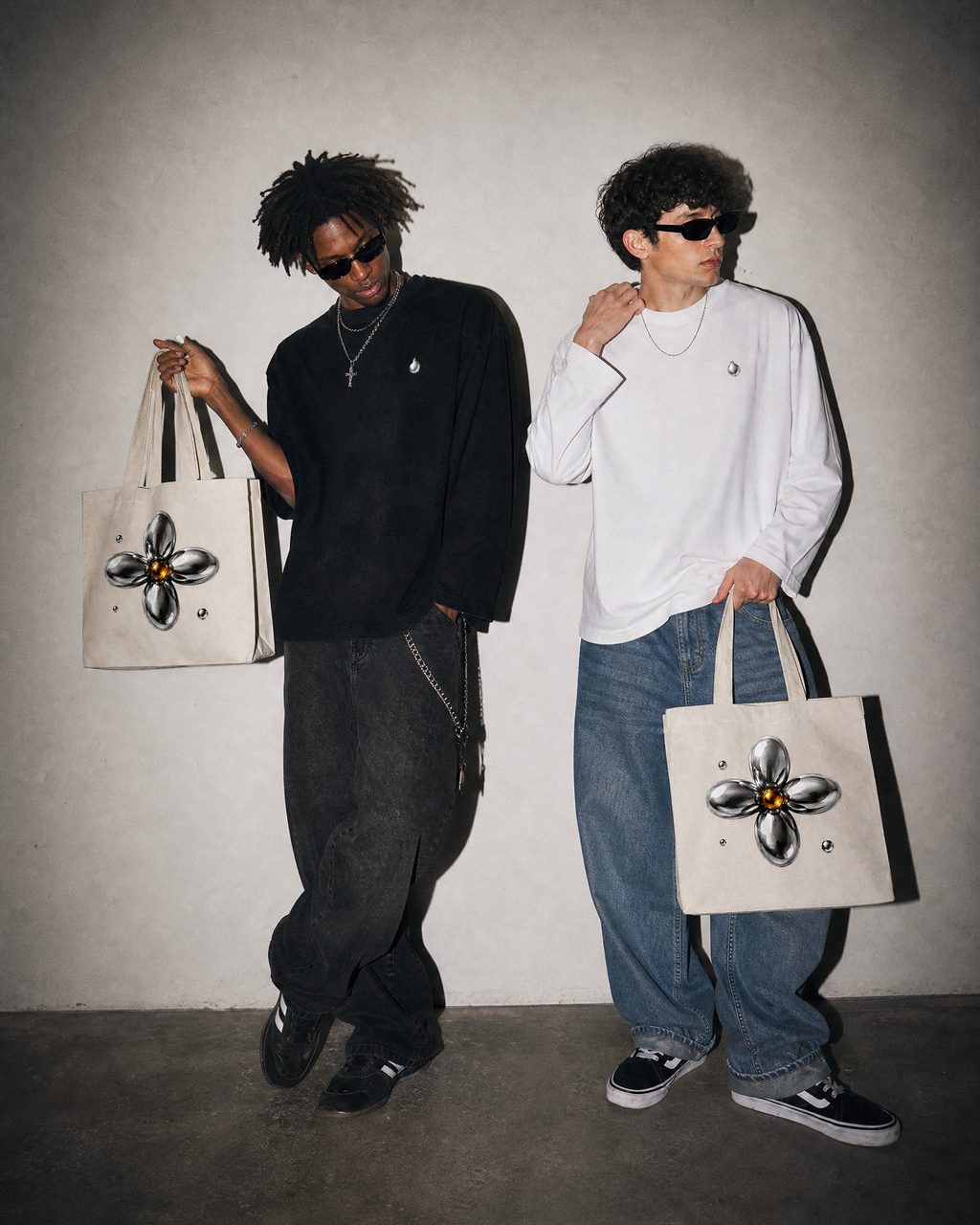THOTHER Liquid Flower Canvas Tote