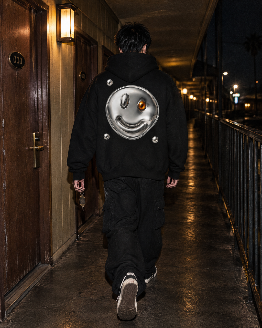 THOTHER Liquid Smile Oversized Hoodie