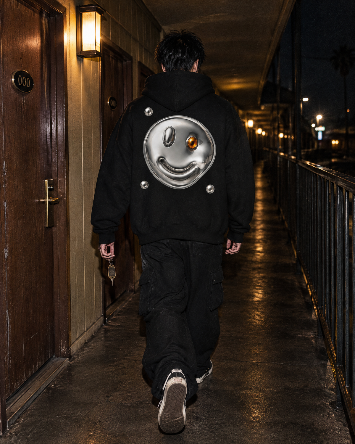 THOTHER Liquid Smile Oversized Hoodie