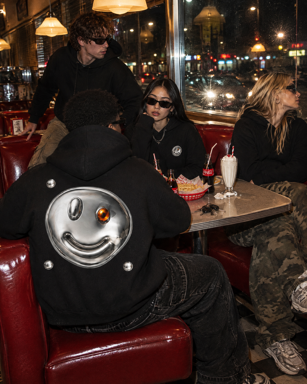 THOTHER Liquid Smile Oversized Hoodie