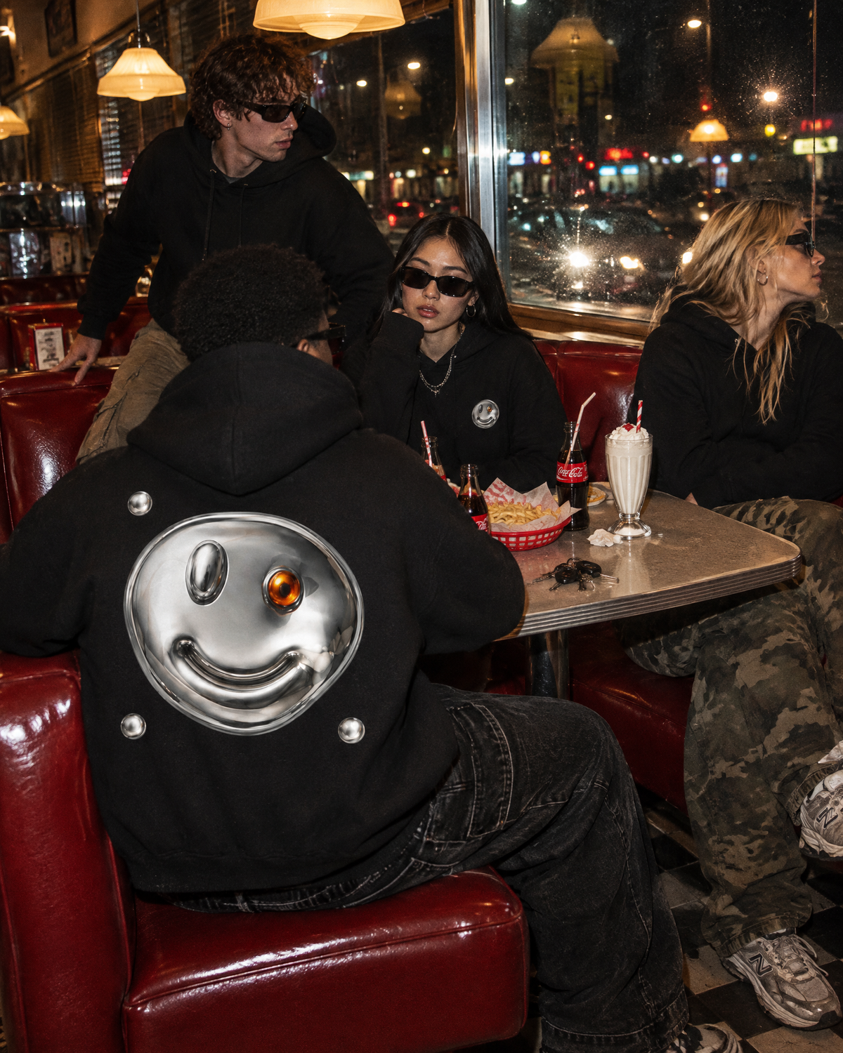 THOTHER Liquid Smile Oversized Hoodie