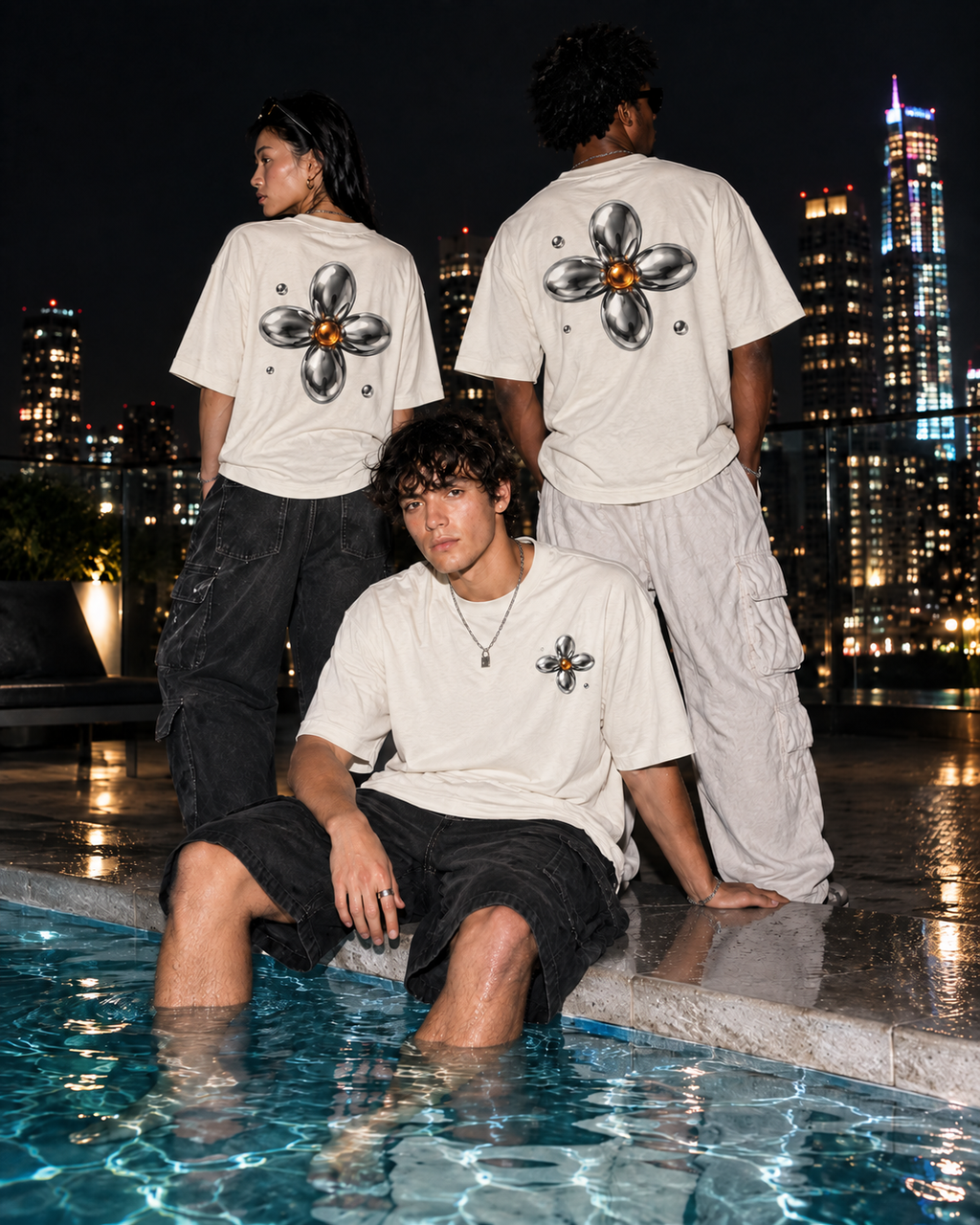 THOTHER Liquid Flower Heavyweight Box Tee