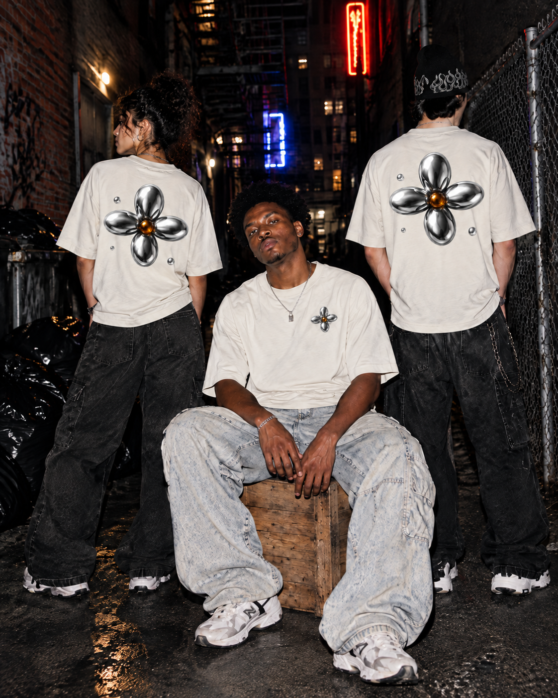 THOTHER Liquid Flower Heavyweight Box Tee