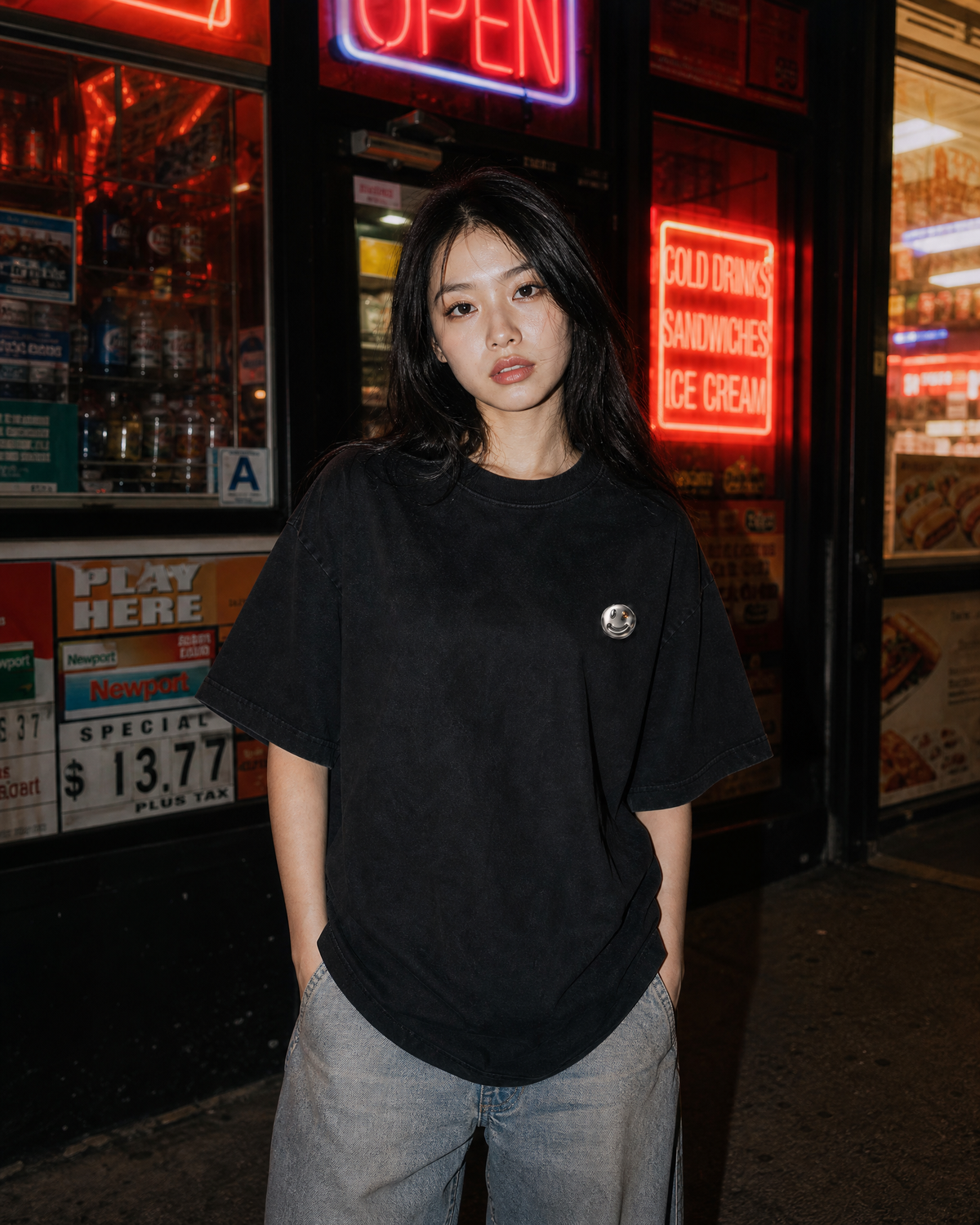 THOTHER Liquid Smiley Heavyweight Box Tee