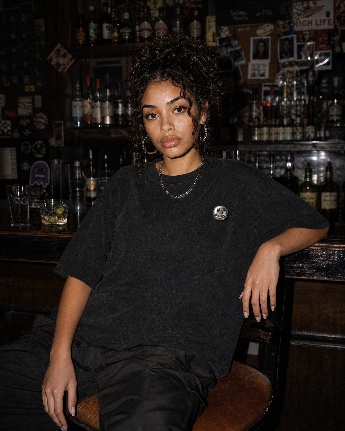 THOTHER Liquid Smiley Heavyweight Box Tee