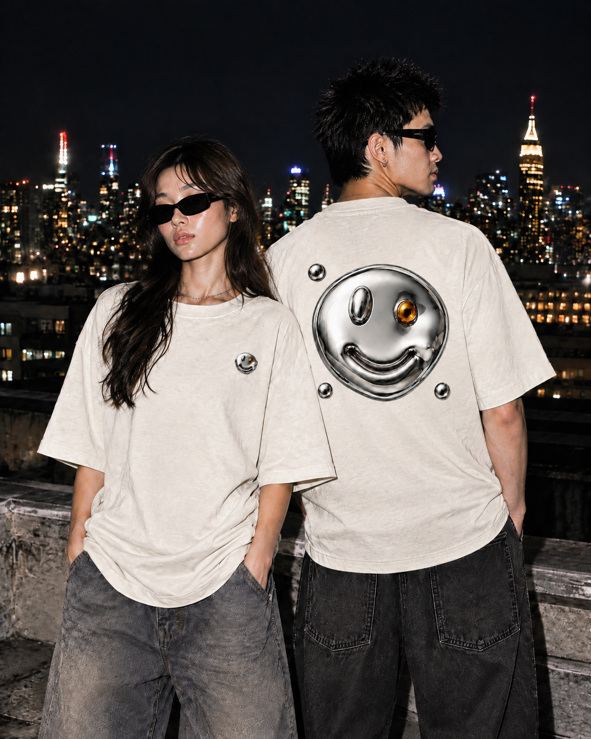 THOTHER Liquid Smiley Heavyweight Box Tee