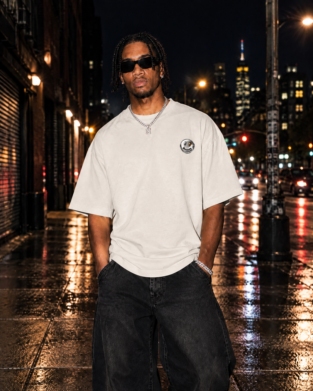 THOTHER Liquid Smiley Heavyweight Box Tee